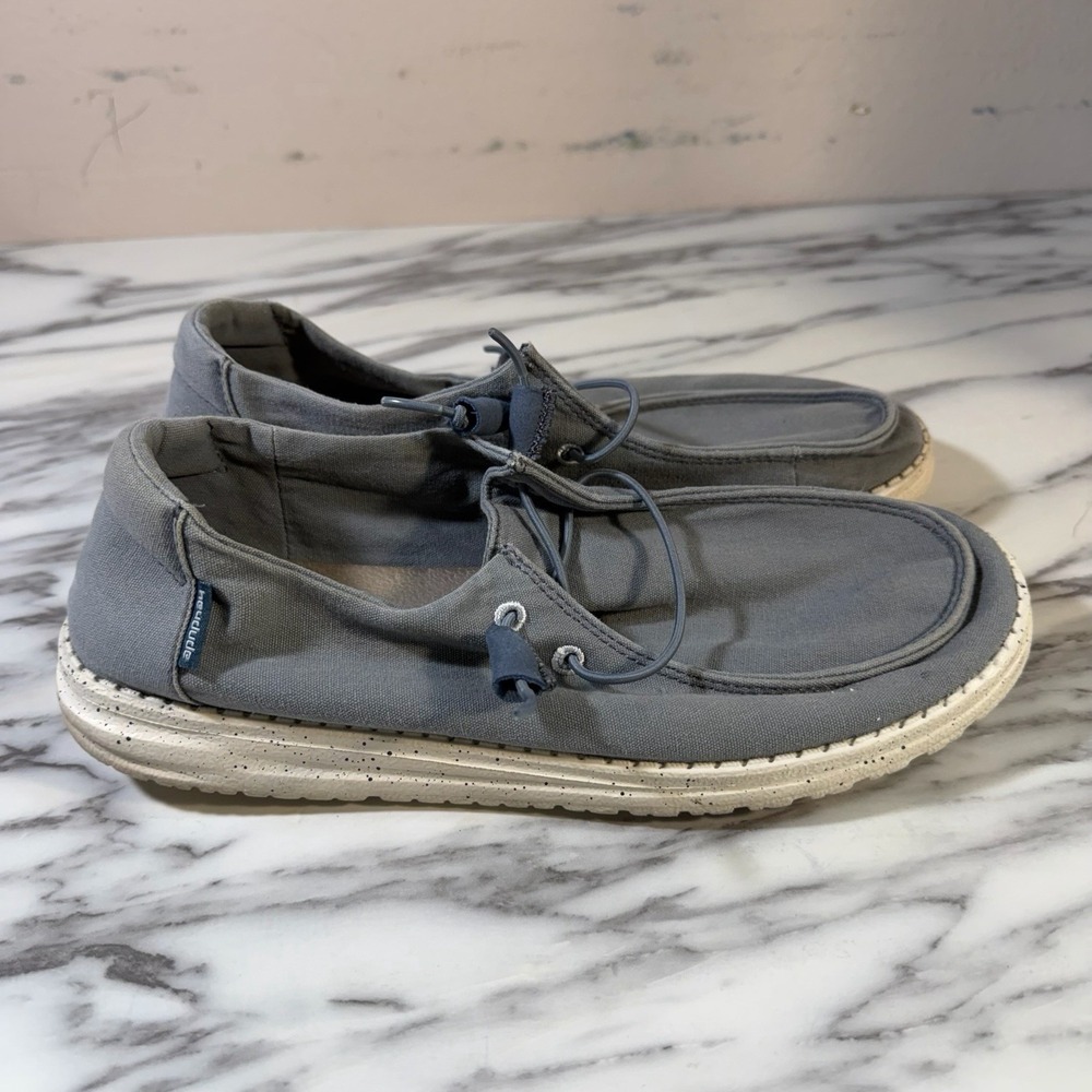 Hey Dude Womens Wendy Steel Blue Size‎ 10 Shoes Slip On Sneakers Shoes
